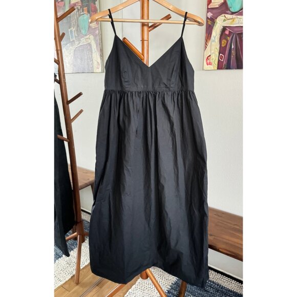 Quince - 100% Organic Cotton Sleeveless Maxi Dress in Black - Picture 2 of 9